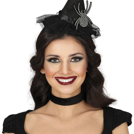 Halloween Hoofdband Heksenhoed Met Spin van Fiestas Guirca koop je bij Partywinkel