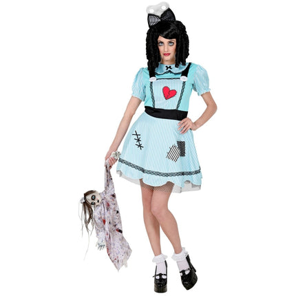 Halloween Jurk Blauw Dames Pop van Widmann koop je bij Partywinkel