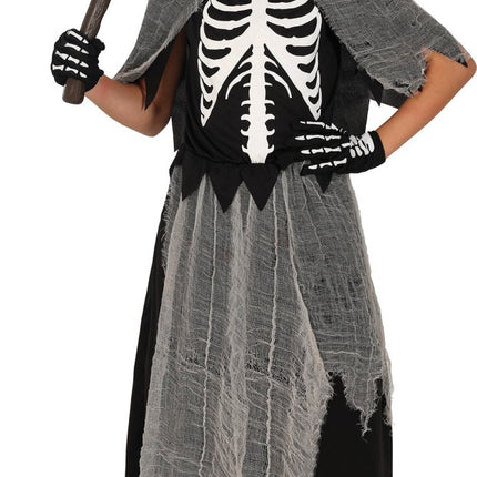 Halloween Jurk Meisje Skelet Reaper van Fiestas Guirca koop je bij Partywinkel