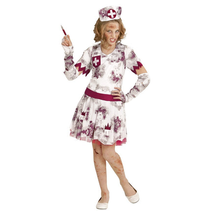 Halloween Jurk Meisje Verpleegster Zombie van Widmann koop je bij Partywinkel