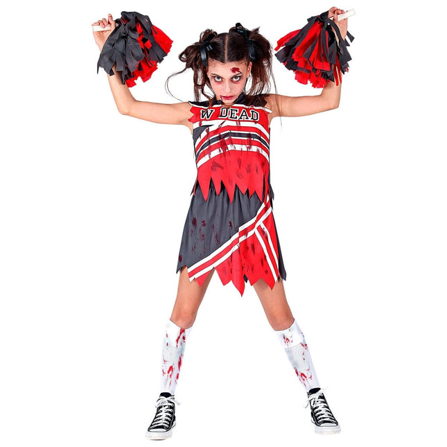 Halloween Jurk Meisje Zombie Cheerleader 3 delig van Widmann koop je bij Partywinkel