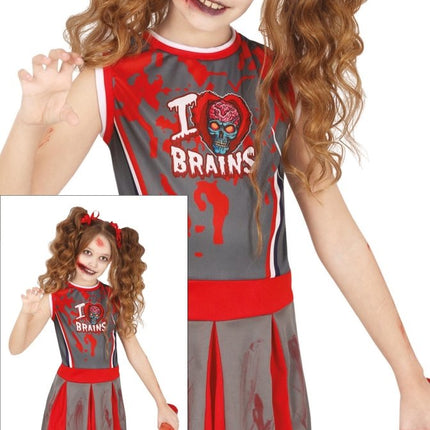 Halloween Jurk Meisje Zombie Cheerleader van Fiestas Guirca koop je bij Partywinkel