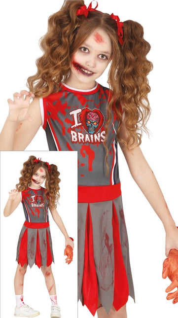Halloween Jurk Meisje Zombie Cheerleader van Fiestas Guirca koop je bij Partywinkel