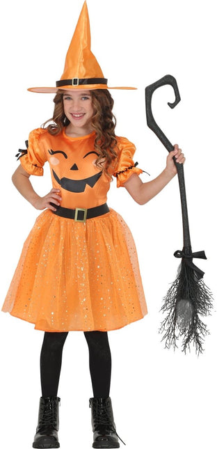 Halloween Jurk Oranje Kind Heks van Fiestas Guirca koop je bij Partywinkel