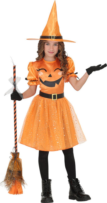 Halloween Jurk Oranje Kind Heks van Fiestas Guirca koop je bij Partywinkel