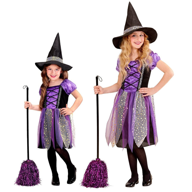 Halloween Jurk Paars Meisje 2 delig van Widmann koop je bij Partywinkel