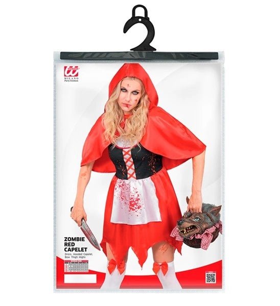 Halloween Jurk Rood Dames Zombie Roodkapje van Widmann koop je bij Partywinkel