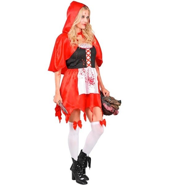 Halloween Jurk Rood Dames Zombie Roodkapje van Widmann koop je bij Partywinkel