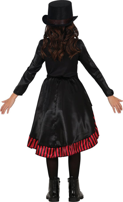 Halloween Jurk Rood Zwart Meisje Gothic van Fiestas Guirca koop je bij Partywinkel