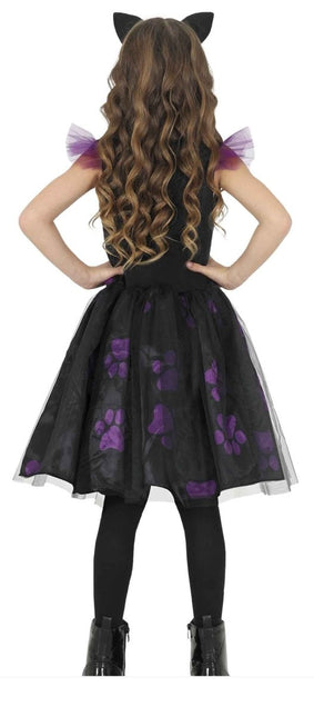 Halloween Jurk Zwart Kind Paarse Kat van Fiestas Guirca koop je bij Partywinkel
