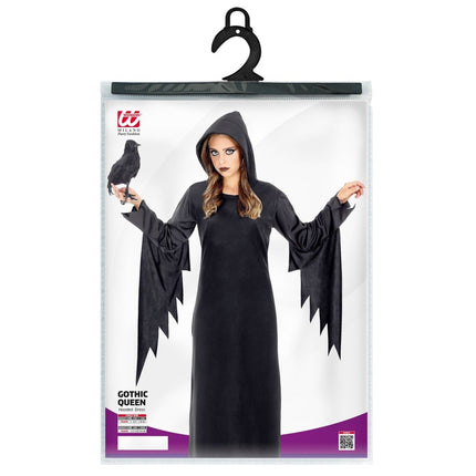 Halloween Jurk Zwart Meisje Gotisische Koningin van Widmann koop je bij Partywinkel