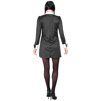 Halloween Jurk Zwart Wit Dames Gothic van Widmann koop je bij Partywinkel