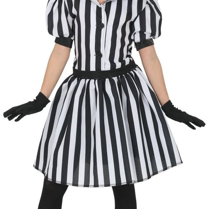 Halloween Jurk Zwart Wit Kind Klein Gek Spookje van Fiestas Guirca koop je bij Partywinkel
