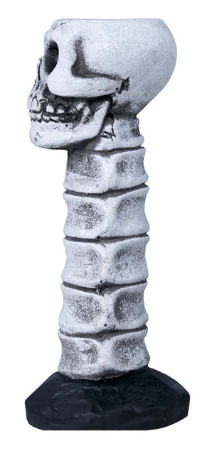 Halloween Kaarsenhouder Schedel 17cm van Fiestas Guirca koop je bij Partywinkel