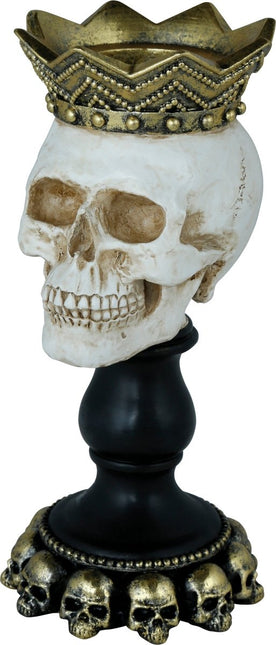 Halloween Kaarsenhouder Schedel 25cm van Fiestas Guirca koop je bij Partywinkel
