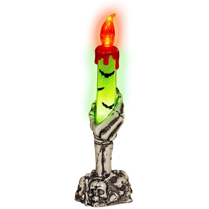 Halloween Kaarsenhouder Skelet Hand van Widmann koop je bij Partywinkel