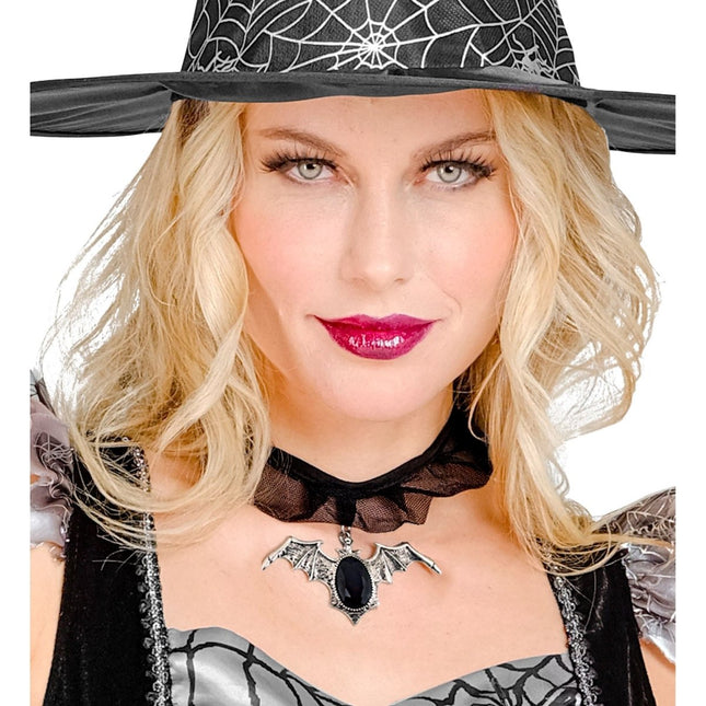 Halloween Ketting Choker Met Vleermuis van Widmann koop je bij Partywinkel