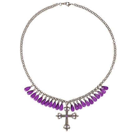 Halloween Ketting Paars Kruis van Widmann koop je bij Partywinkel