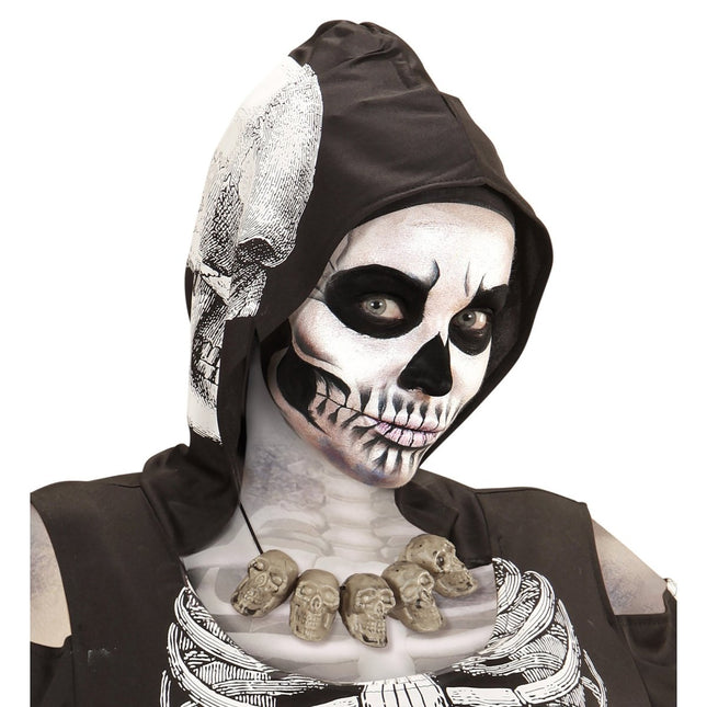 Halloween Ketting Zilver Schedels van Widmann koop je bij Partywinkel