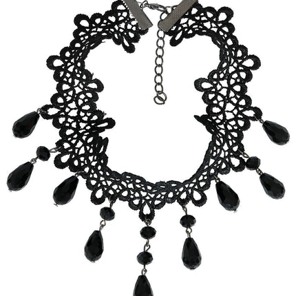 Halloween Ketting Zwart Choker Stenen van Fiestas Guirca koop je bij Partywinkel