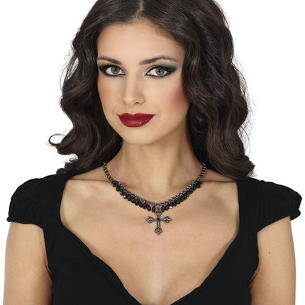 Halloween Ketting Zwart Kruis van Fiestas Guirca koop je bij Partywinkel