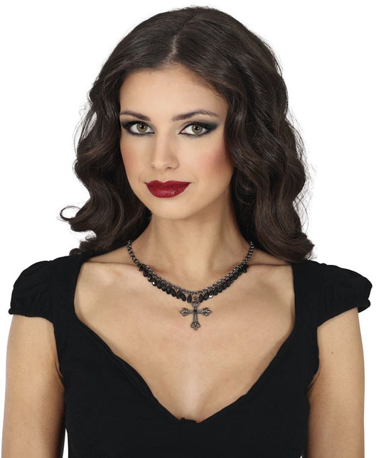 Halloween Ketting Zwart Kruis van Fiestas Guirca koop je bij Partywinkel