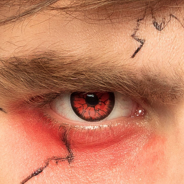 Halloween Kleurlenzen Rood Zwart van Boland koop je bij Partywinkel