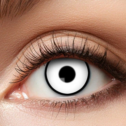 Halloween Kleurlenzen Wit van Partychimp koop je bij Partywinkel