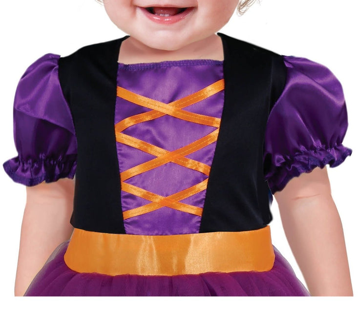 Halloween Kostuum Baby Heks Paars/Oranje van Fiestas Guirca koop je bij Partywinkel