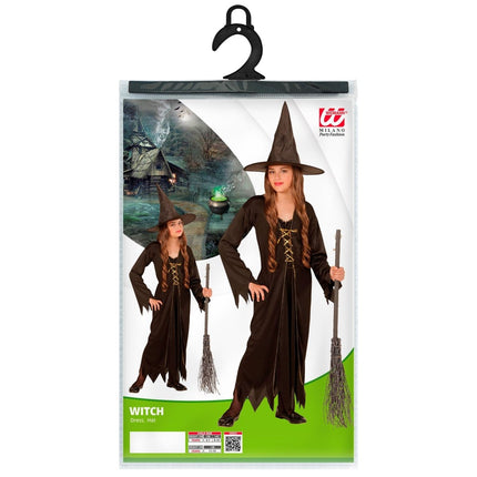 Halloween Kostuum Bruin Kind Heks van Widmann koop je bij Partywinkel