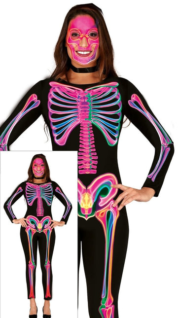 Halloween Kostuum Dames Neon Skelet van Fiestas Guirca koop je bij Partywinkel