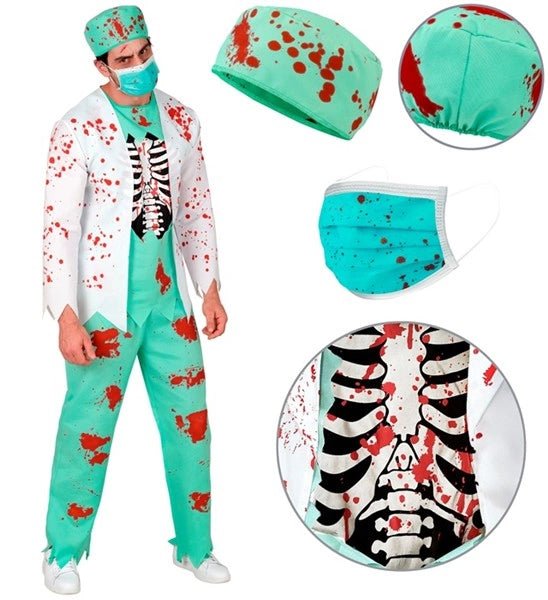 Halloween Kostuum Heren Zombie Dokter Bloed van Widmann koop je bij Partywinkel