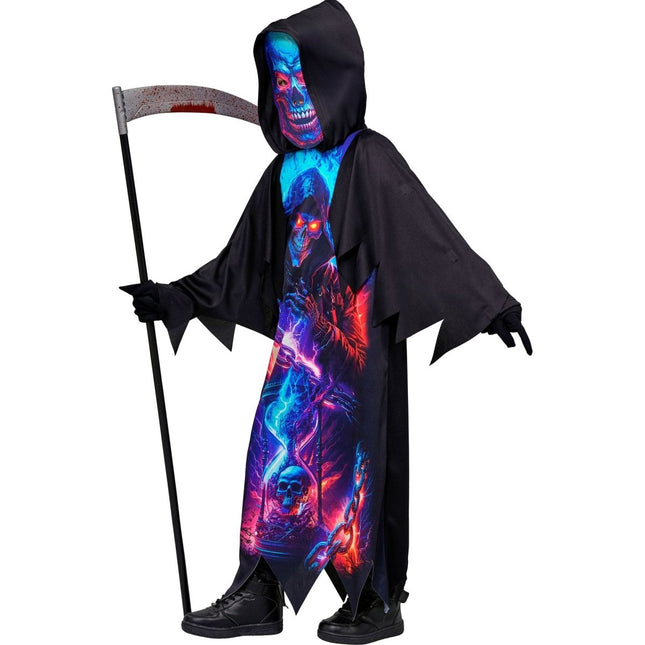 Halloween Kostuum Kind Neon Grim Reaper van Widmann koop je bij Partywinkel