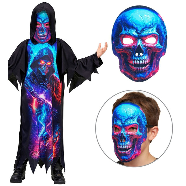Halloween Kostuum Kind Neon Grim Reaper van Widmann koop je bij Partywinkel
