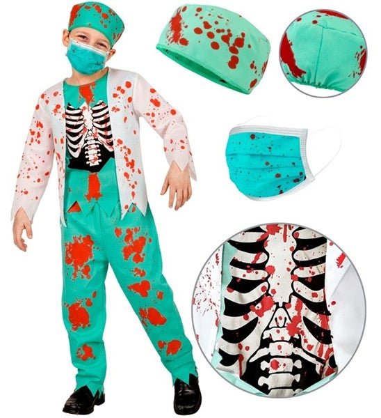 Halloween Kostuum Kind Zombie Dokter Bloed van Widmann koop je bij Partywinkel