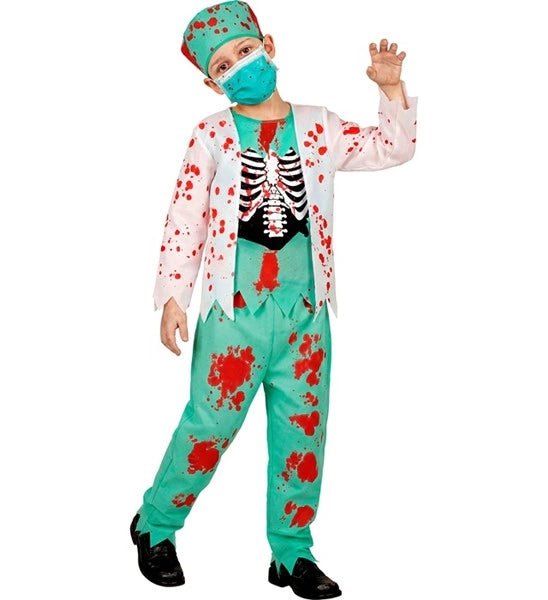 Halloween Kostuum Kind Zombie Dokter Bloed van Widmann koop je bij Partywinkel