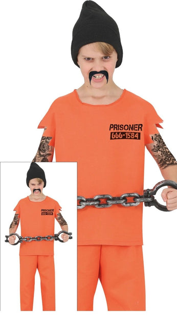 Halloween Kostuum Oranje Kind Gevangene van Fiestas Guirca koop je bij Partywinkel
