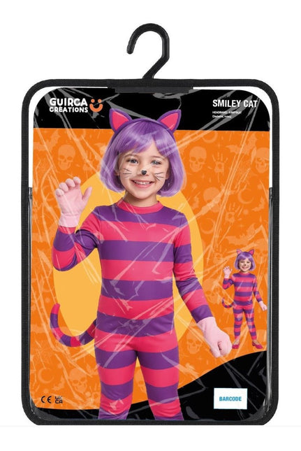 Halloween Kostuum Paars Roze Kind Lachende Kat van Fiestas Guirca koop je bij Partywinkel