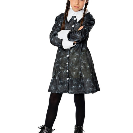 Halloween Kostuum Wednesday Addams Meisjes van Rubies koop je bij Partywinkel