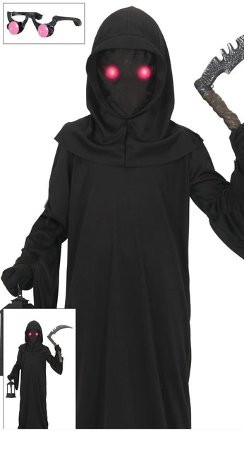 Halloween Kostuum Zwart Kind Donkerrode Ogen van Fiestas Guirca koop je bij Partywinkel