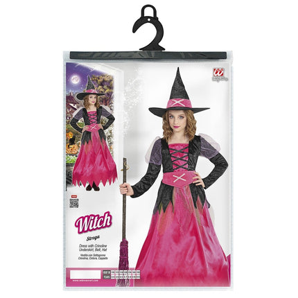 Halloween Kostuum Zwart Roze Meisje van Widmann koop je bij Partywinkel