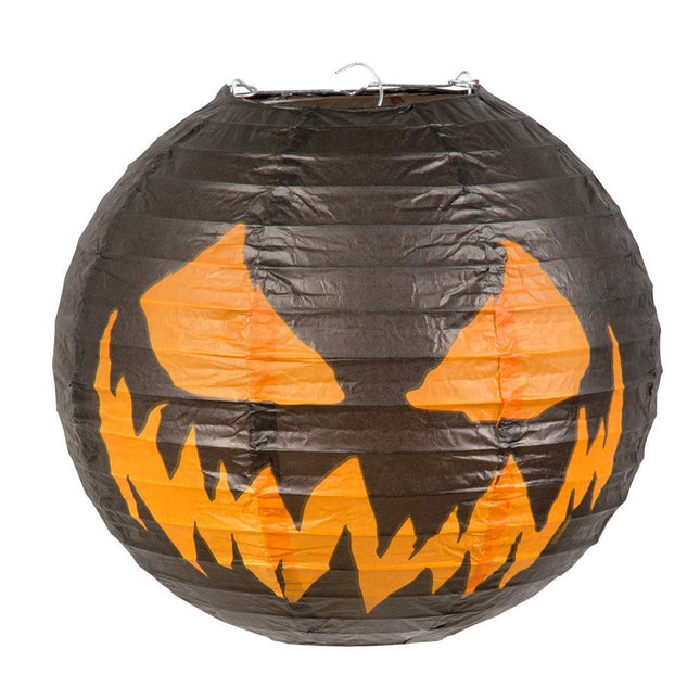 Halloween Lampion Creepy Pumpkin 25cm van Boland koop je bij Partywinkel