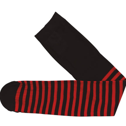 Halloween Maillot Kind Zwart Rood Gestreept 5/9 jaar van Fiestas Guirca koop je bij Partywinkel