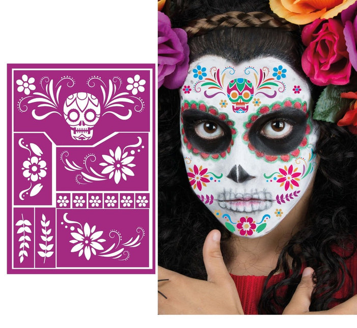 Halloween Make Up Sjabloon Catrina 20cm van Fiestas Guirca koop je bij Partywinkel