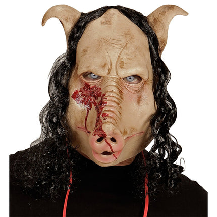Halloween Masker Beige Varken van Widmann koop je bij Partywinkel