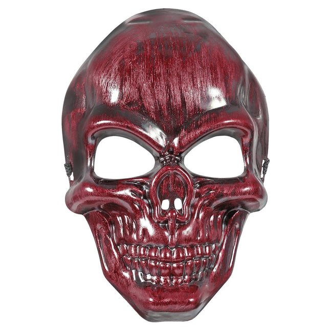 Halloween Masker Bordeaux Rood Schedel van Widmann koop je bij Partywinkel