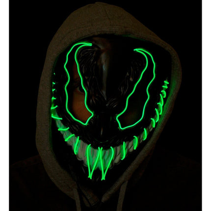 Halloween Masker Groen Monster Met Licht van Widmann koop je bij Partywinkel
