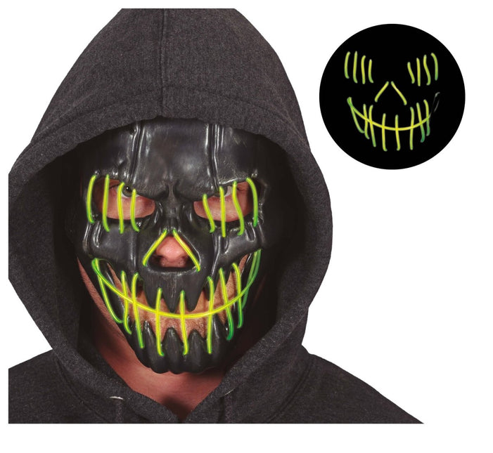 Halloween Masker Lachend Met Licht van Fiestas Guirca koop je bij Partywinkel