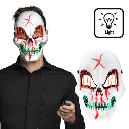 Halloween Masker Led Skelet van Boland koop je bij Partywinkel