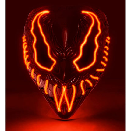 Halloween Masker Rood Monster Met Licht van Widmann koop je bij Partywinkel